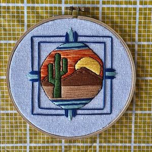 Desert Embroidery Hoop